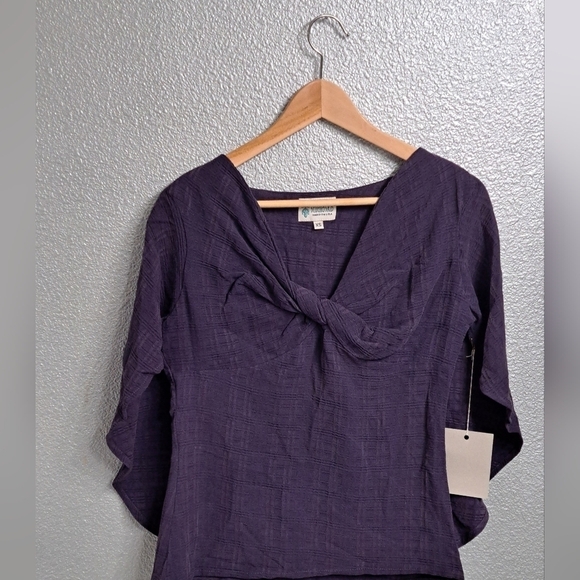 NWT Studio SKB Purple Textured Top Size XS - Picture 11 of 13
